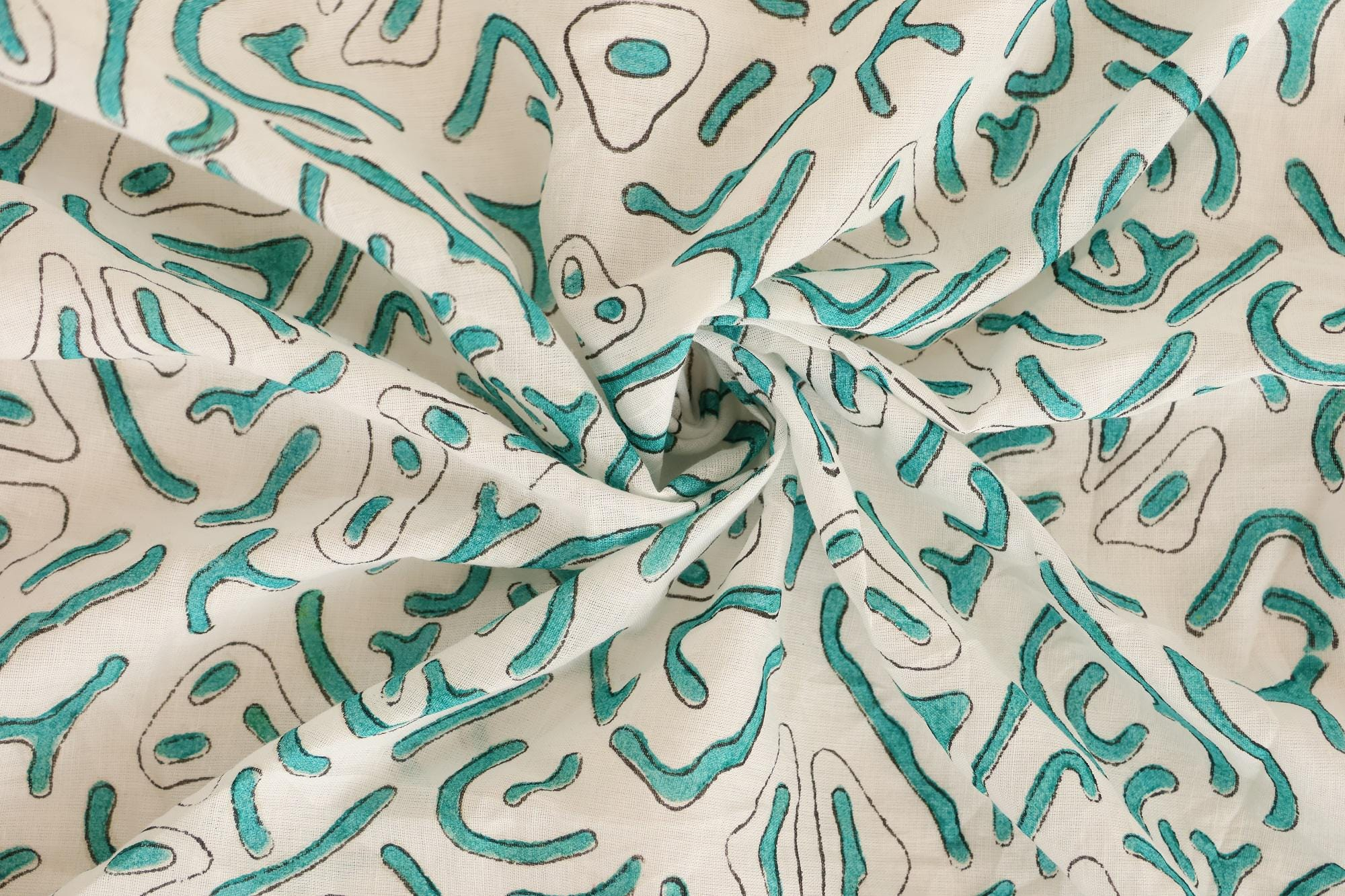 Pink Floral Turquoise Paisley Bandana Scarf - Image 3